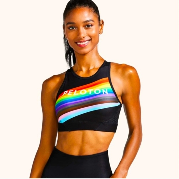 Peloton Other - Peloton x WITH Pride Flag Noir High Neck Sports Bra